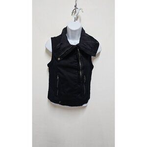 Zara Black Zippered Vest Size XS